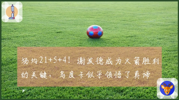 场均21+5+4！谢泼德成为火箭胜利的关键，乌度卡似乎领悟了真谛